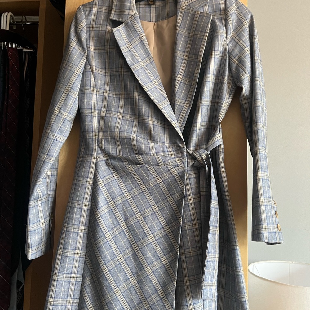 Plaid Blazer Dress